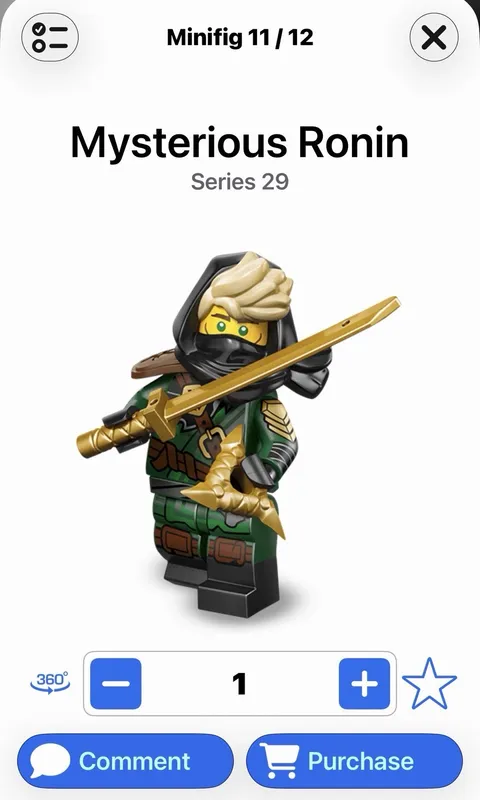 LEGO Minifigures Series 29 Mysterious Ronin Minifigure #11/12 71052