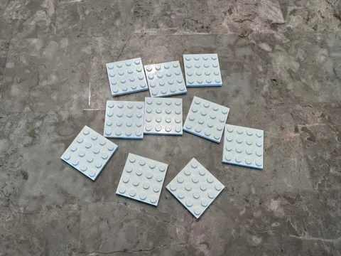LEGO Genuine Parts Lot (10) , 4x4 White Plates , Part# 3031