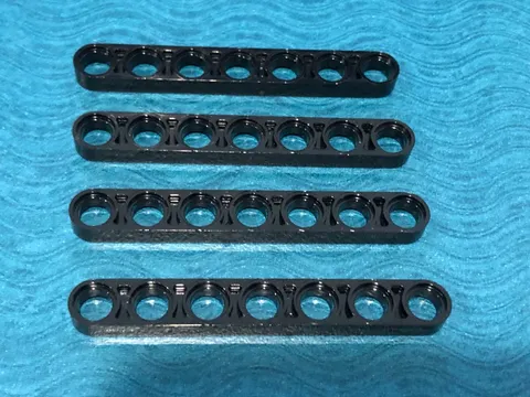LEGO PART 32065 TECHNIC THIN LIFTARM 1X7 BEAM 4 PIECES (BLACK)