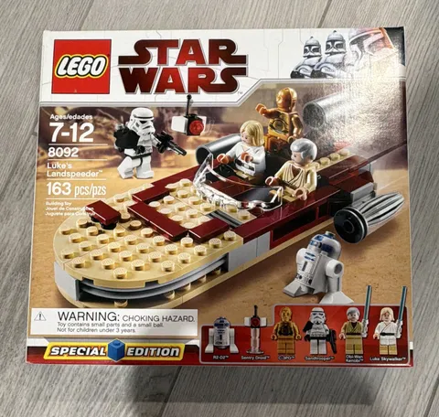 LEGO Star Wars Luke's Landspeeder 8092 Special Edition 163pc Box Set Ages 7-12