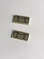 Lego 1x2 Printed Plates - Gungan Satchel - 2 Pieces From Star Wars 7115