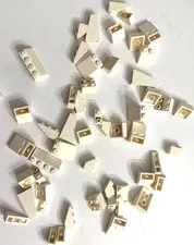 LEGO White Specialty Slopes Lot - Roof Bricks, Inverted, Left Right Wedges MOC