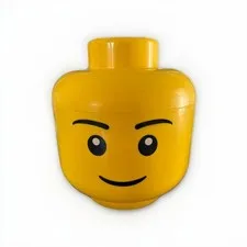 LEGO Head Smiling Face LEGO Storage Container 2018 Large 24 x 28cm 8.5L Used GC