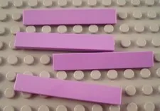 LEGO Lot of 4 Medium Lavender 1x6 Tile Pieces