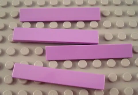 LEGO Lot of 4 Medium Lavender 1x6 Tile Pieces