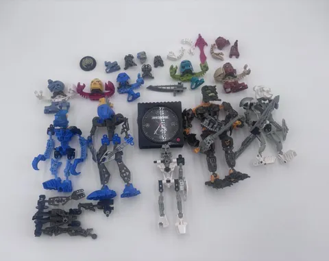 LEGO BIONICLE Bulk Figure Lot w/ BIONICLE Clock Piece, Multicolor, 10+ pcs