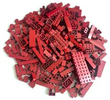 Lego Burgundy Red Bulk Lot of 315pcs 1X3 1X4 1X6 2X6 1x1x5 6212# etc Bricks