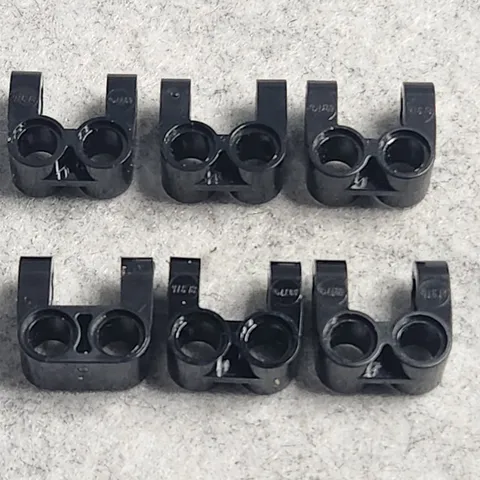 LEGO 41678 Technic Axle Pin Connector Perpendicular Black x6 Genuine