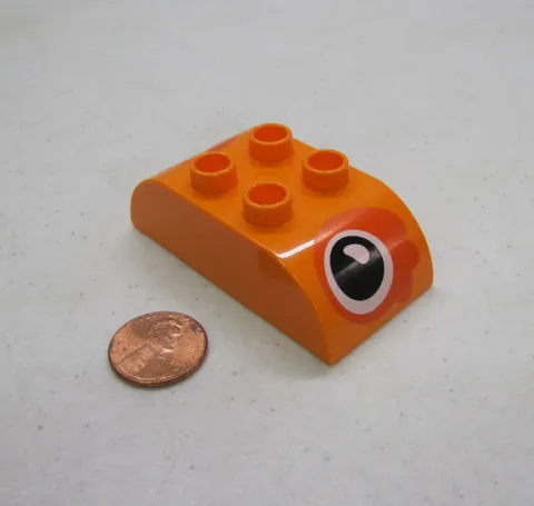 Lego Duplo Orange Eye Block Dinosaur Animal Bird Specialty Printed Block Face