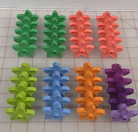 Lego Duplo Flowers 40 Piece Lot Pink Purple Blue Green Orange Colors