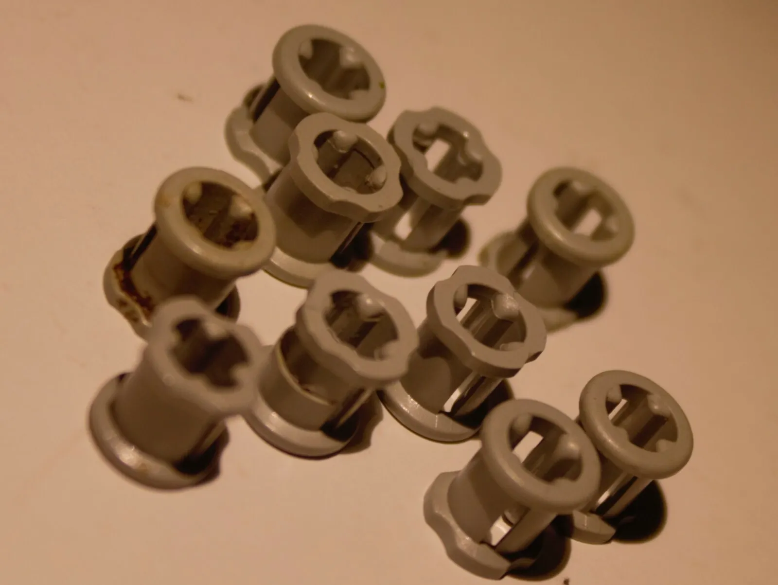 Lego Technic 10x 6590 Stopper Socket Grey Bush Accessories