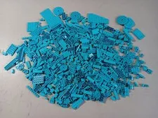 LEGO BULK LOT 560 MEDIUM BLUE AZURE PLATES BRICKS & SPECIALTY PIECES