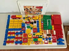 VTG 80s Lego Duplo Rattle-n-Roll, Figures, Farm,Windmill,Truck,Train-Lot of 206