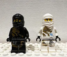 LEGO NINJAGO Minifigures - Cole DX (njo0015) & Zane DX (njo0018) - READ!