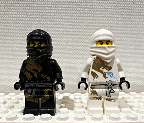 LEGO NINJAGO Minifigures - Cole DX (njo0015) & Zane DX (njo0018) - READ!