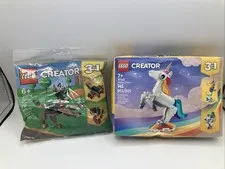 Lego German Shepherd 30578 And Lego Unicorn 31140