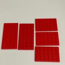 Lego 3035 3032 Red Replacement Parts Pieces Lot of 5