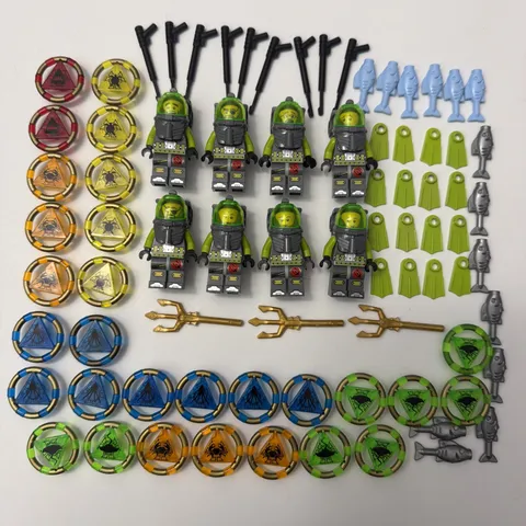 LEGO® Atlantis Big Minifigure Lot - Treasure Key Divers Flippers Ocean MOC