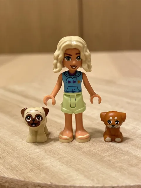 LEGO Friends Nova Mini Doll FRND-0739 Dango Pug Puppy Dog Animal Lot