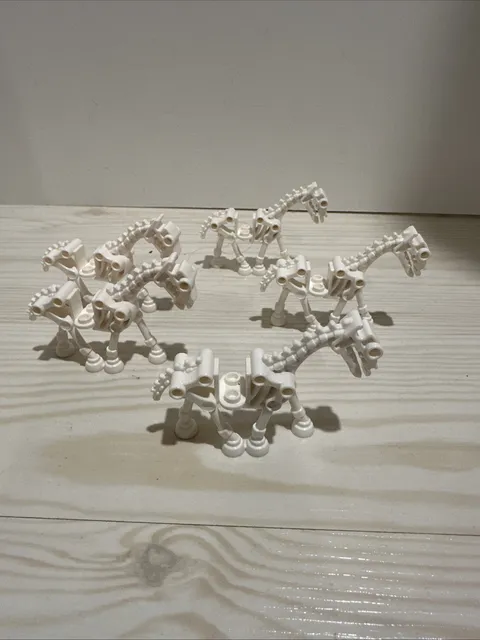 Set of 5 Genuine Lego SKELETON HORSES Non-Glow Lot