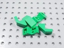 LEGO Lot of 5 Bright Green 2x1 Curved Slopes w/ Cutout BM