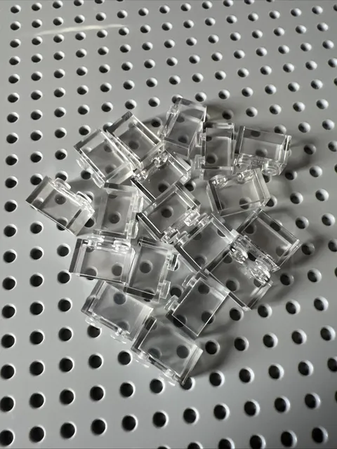 LEGO 3065 Trans-Clear Brick 1 x 2 without Bottom Tube Bulk 18 Pieces