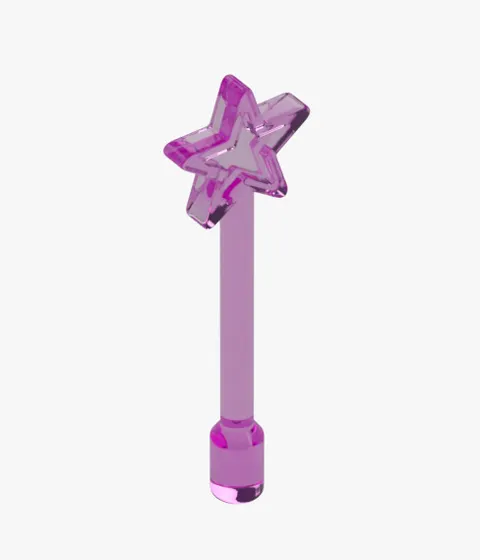 Lego® Minifigure, Utensil Magic Wand 6124 Trans Dark Pink New