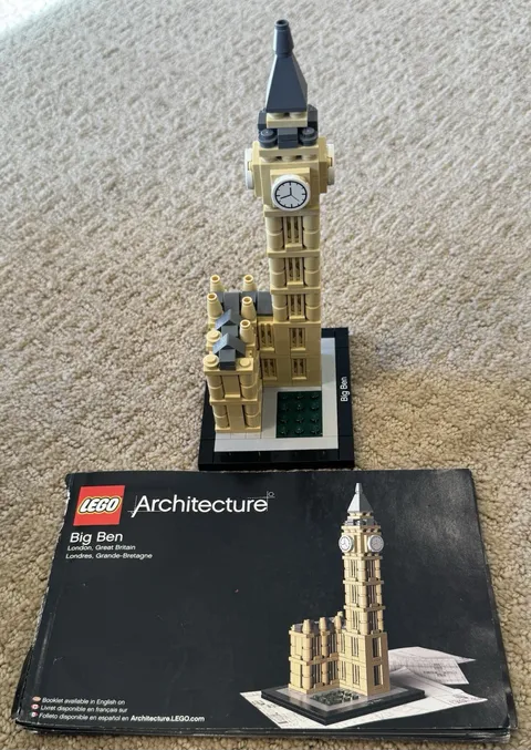 LEGO ARCHITECTURE: Big Ben (21013) 100% Complete with Instructions