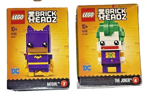 LEGO BrickHeadz DC Joker 41588 + Batgirl 41586 New Sealed Retired 2-Pack