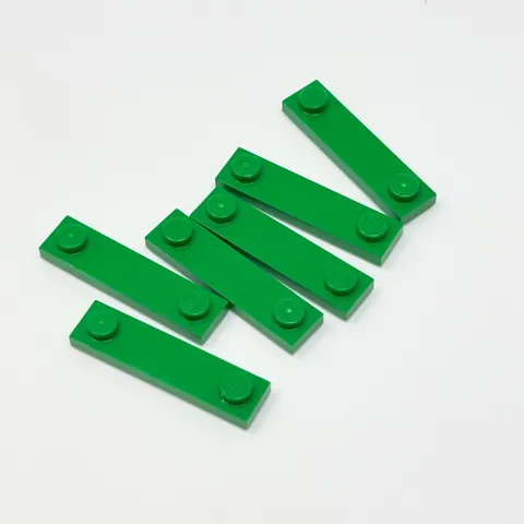 41740 LEGO Parts Plate Modified 1x4 w/ Studs w/ Groove GREEN (6)