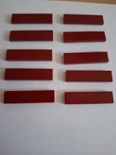No 354 10x Lego Tile 1x4 2431 Reddish Brown