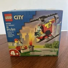 LEGO City Fire Helicopter 60318 Building Toy, 53 PCs, Age 4+