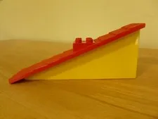 1x Lego Duplo Roof Yellow Red 22.5° 1x11x4 Narrow Large Chimney 9152 4896c01