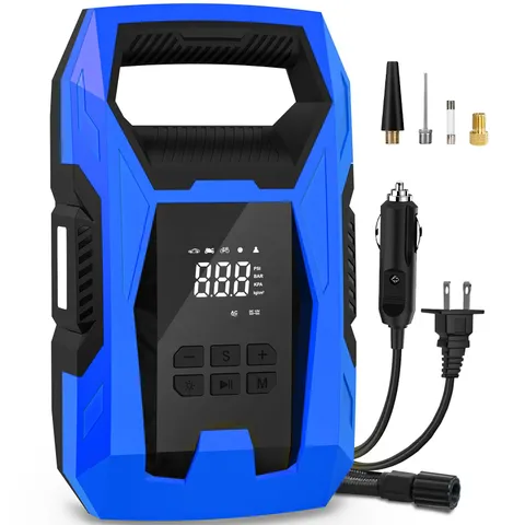 Carsun Ac/Dc Tire Inflator Portable Air Compressor Dual Power For Home 110V Ac