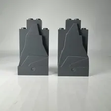 LOT 2 BRAND LEGO 47847 DARK GRAY BLUISH 2x4x6 CASTLE WALL MOUNTAIN