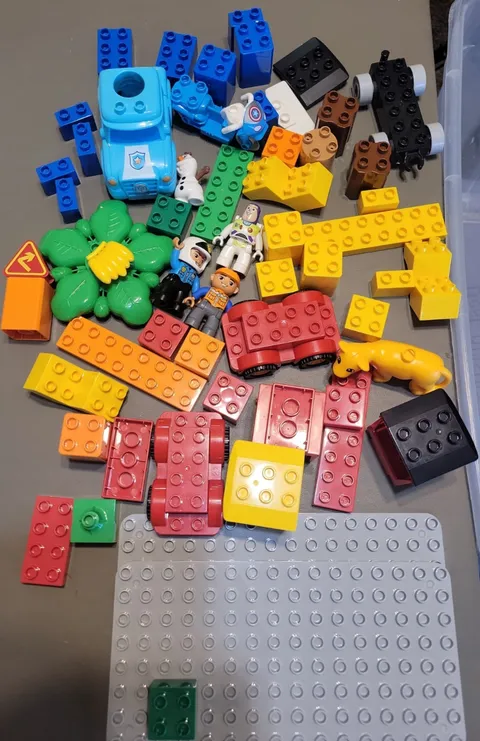 Mixed Lot Lego Duplo or similar figures Blocks & More  toy box clean out