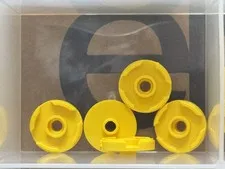LEGO Parts - Yellow Tile, Round 2 x 2 with Open Stud - No 18674 - QTY 5