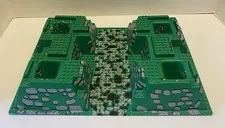 Lego Raised Castle Baseplate 32x48 Corner Pits Rock Path 3027px2 6091 10176 READ