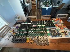LEGO 14 Pounds Of Assorted TECHNIC Wheels & Tires Axle Hole Mix Rims Rubber 