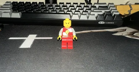 LEGO Castle Knight Minifigure Red w/ Lion Crest Torso Plastic 1 Piece