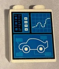 Disney Lego Duplo Car Diagnostics Testing Screen Pixar Cars Movie Printed Block