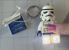 With Tags Lego Star Wars Storm Trooper LED light key chain New! Retire 2011.