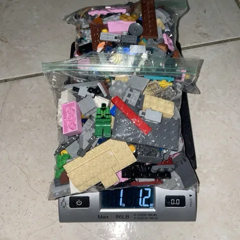 LEGO Bulk Mixed Bricks & Pieces Lot Multicolor Plastic, Bagged 1.2 lb