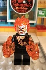 Lego Ghost Rider Minifgure With Hand Flame Accessories 