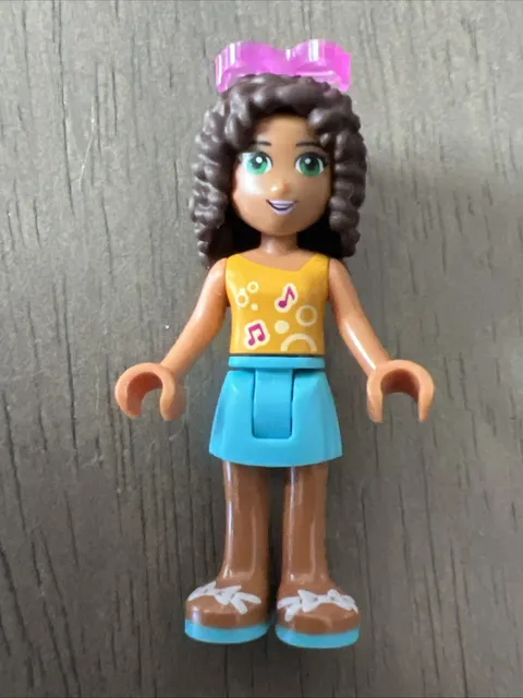 LEGO frnd0169 Friends Andrea Medium Azure Skirt Bright Light Orange Top Music