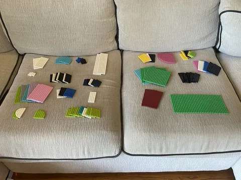 Lot Of 73 Lego Boards And Other Pieces