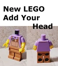 New LEGO Overalls Work outfit Purple Shirt Garden Waitress Bar Torso Legs Add