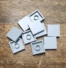 LEGO Light Bluish Gray 2 X 2 Tile. QTY 10 Part No. 3068.