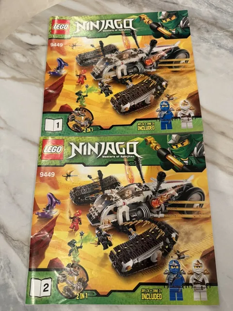 LEGO Ninjago Ultra Sonic Raider 9449 Instructions ONLY Both Manuals Included