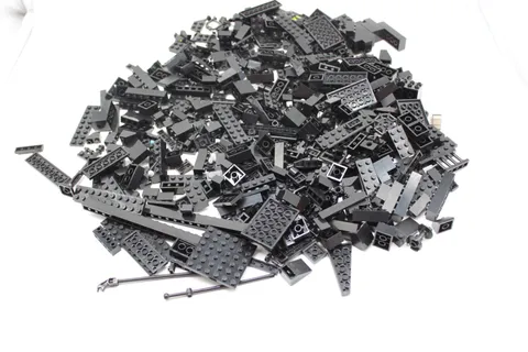 LEGO ALL BLACK  1 Pound 4 Ounces Bulk Lot Bricks Plates Special Parts and Pieces